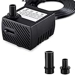 ULTRA-LEISER BETRIEB: Der Motor läuft flüsterleise und erzeugt keinen Lärm, sodass Sie auch in Ihrem Schlafzimmer eine ruhige Umgebung haben(Es gibt keine völlig leise Wasserpumpe, wir haben gearbeitet, um Lärm zu reduzieren)