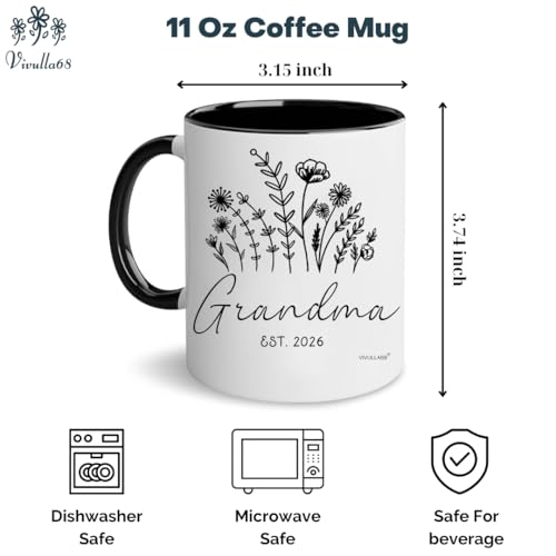 Vivulla68 Promoted to Grandparents Mug 2026 with Greeting Card – Christmas Pregnancy Announcement Gift for New Grandma and Grandpa – First Time Grandparents Coffee Cup, Grandma And Grandpa Mugs by Vivulla68 - Image 4