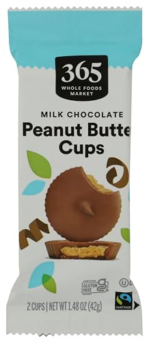 365 by Whole Foods Market Milk Chocolate Flat Peanut Butter Cup 2CT, 1.48 OZ