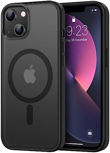 elago Coque magnétique en silicone compatible avec iPhone 13 6,1 compatible avec MagSafe - Aimants intégrés, coque de protection, compatible avec tous les accessoires MagSafe (noir