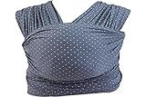 Ergobaby Fular Aura Coral - Portabebés Elástico suave y transpirable para recién nacidos hasta 11,3 kg (EBWLACRLDOT)