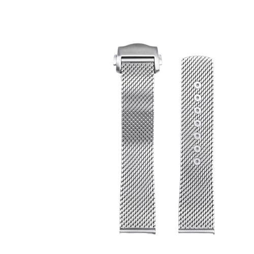 Image of SYFCSEW Milan Stainless Steel Mesh Watch Chain Compatible With Omega 007 Compatible With Seamaster 300 Observatory 20mm Compatible With Breitling Compatible With IWC Strap Watchband