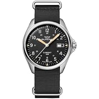 Glycine Combat Vintage 43mm Automatic, negro, Correa