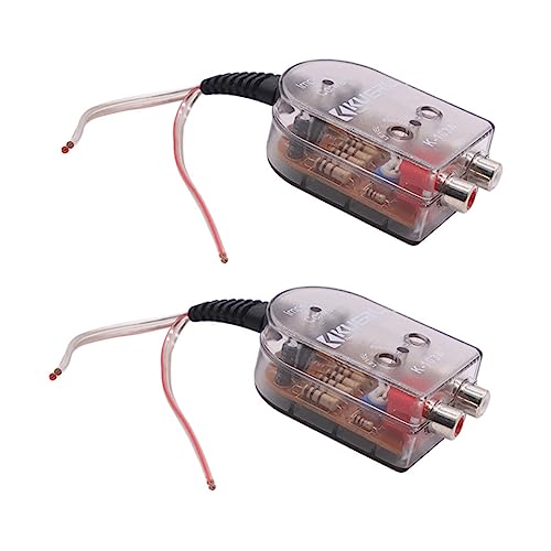 Veemoon 2pezzi Convertitore Audio Da Basso Per Auto Adattatore Per Altoparlanti Con Alta Fedeltà e Basso Rumore Facile Installazione Per Amplificatori e Subwoofer