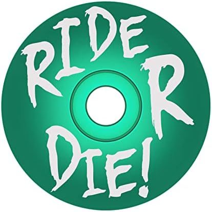 Dubbs Hardware Headset Top Cap 1-1/8 Aluminum MTB Bike Bicycle Headset Cover Stem Mountain Bike Road (Green Ride or Die)