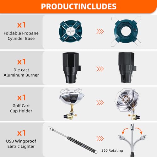 6200 BTU Propane Camping Heater
