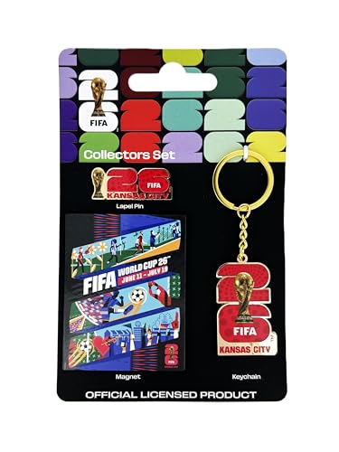 Image of FIFA World Cup Host City Collector's Set - Includes Lapel Pin, Keychain & Magnet - Celebrates Your Favorite Host City