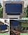 Navy Blue Waterproof Outdoor TV Cover 80-85 Inch Weatherproof,Outside Television Cover TV Screen Protector with Remote Control Pocket,Contemporary Minimalist Abstract Solid Color