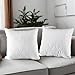 Utopia Bedding Kopfkissen 40x40 cm (2er Set), Gestepptes Kissen für Bett und als Dekokissen, Kissenfüllung, SofaKissen, Zierkissen für Couch (Weiß)