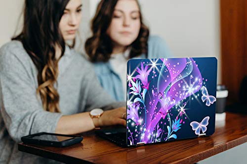 Image of GalaxsiaFloral Butterfly Vinyl Laptop Skin /Sticker /Cover /Decal Compatible for Any 15.6 Inches Laptop (Hp /Dell /Sony /Acer /Lenovo /Asus. Etc) Or Notebook.