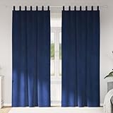 HaoChrymec Cortinas con Drapeado De Terciopelo, Juego De 2 Piezas 140 x 245 cm