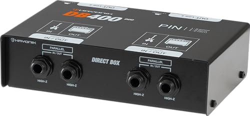 HAYONIK, Direct Box Duplo Estéreo DB400Duo Preto