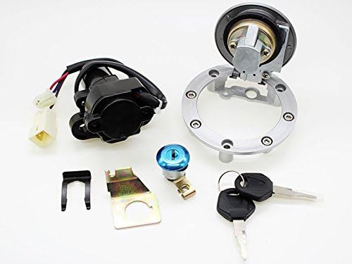 Vista 2 de PROCNC - Interruptor de encendido para tapa de gasolina, juego de llaves de bloqueo para Yamaha YZF R6 2003 2004 2005 YZF R1 2002 2003 MT03