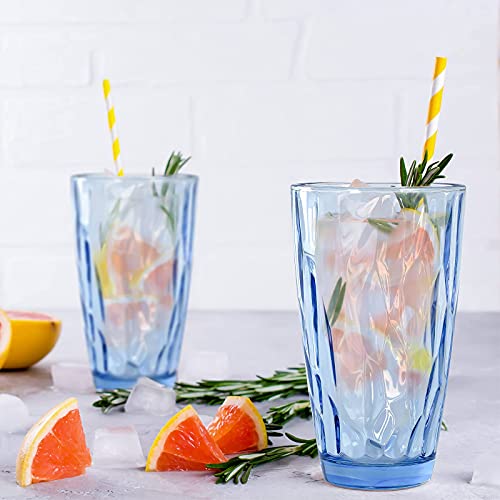 Highball Glass Tumbler Light Blue Set of 8