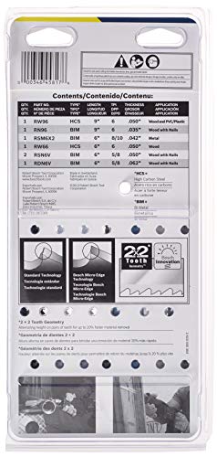 Bosch RAP7PK 7-Piece Reciprocating Saw Blade Set