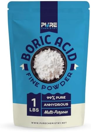 Ecoxall Bulk Boric Acid Fine Powder, 99.9% Pure, 1 lb
