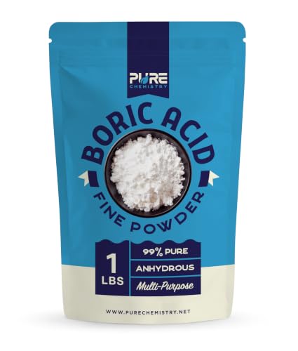 Ecoxall Bulk Boric Acid Fine Powder, 99.9% Pure, 1 lb
