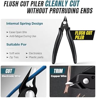 AMPCOM Ethernet Crimping Tool Kit 9-in-1 Pass Through RJ45/RJ11 Network Tool Kit for STP Cat7/6A UTP Cat6/5E/5 RJ45 Connectors with 110 Punch Down Tool Wire Stripper in Portable Waterproof Bag