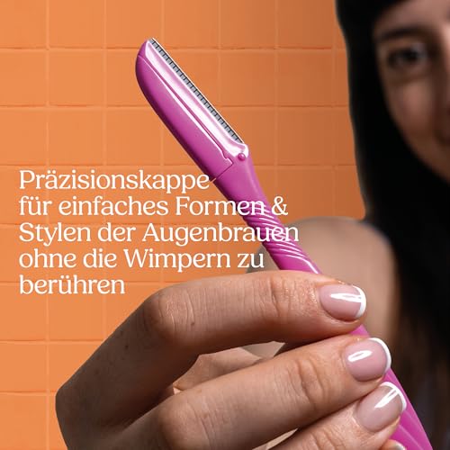 Wilkinson Sword Intuition Perfect Finish Eyebrow Shaper, Gesichtshaarentferner, Augenbrauenformer für die alltägliche Pflege, 3 Beauty-Tools – Bild 6