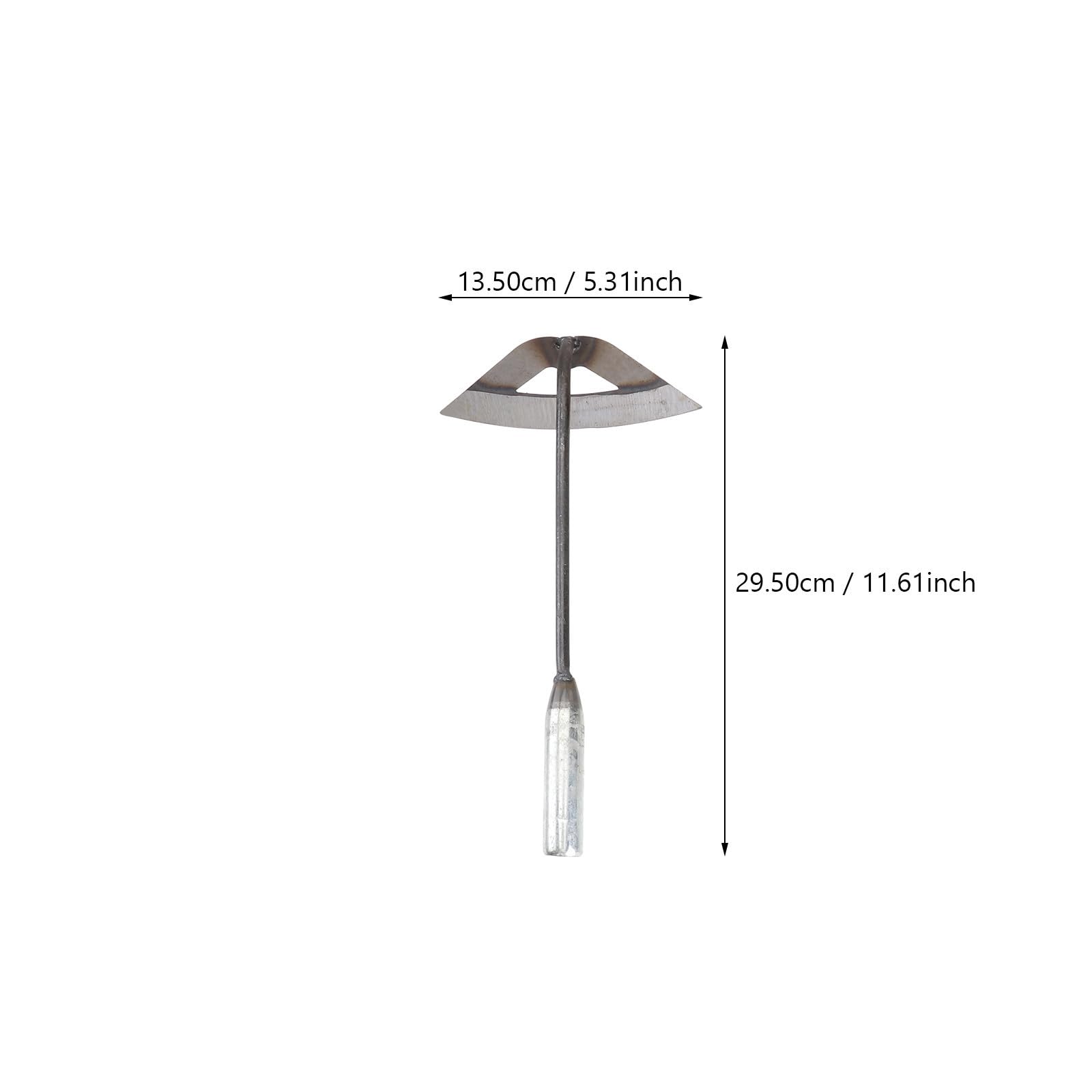 ABOOFAN Azadas de Mano de Acero, Azada Pequeña para Jardinería y Deshierbe, 4 Piezas, 3 Estilos, para Hacer Zanjas y Cultivar Huertos