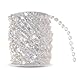 30M 10mm Perlengirlande Kristall Diamant Girlande Acryl Hochzeit Party Tischdeko, Kristall Diamant Girlande Acryl Perlen Rollen, Kristall Glasperlen für Hochzeit DIY Geschenke Partys Vorhänge Dekor