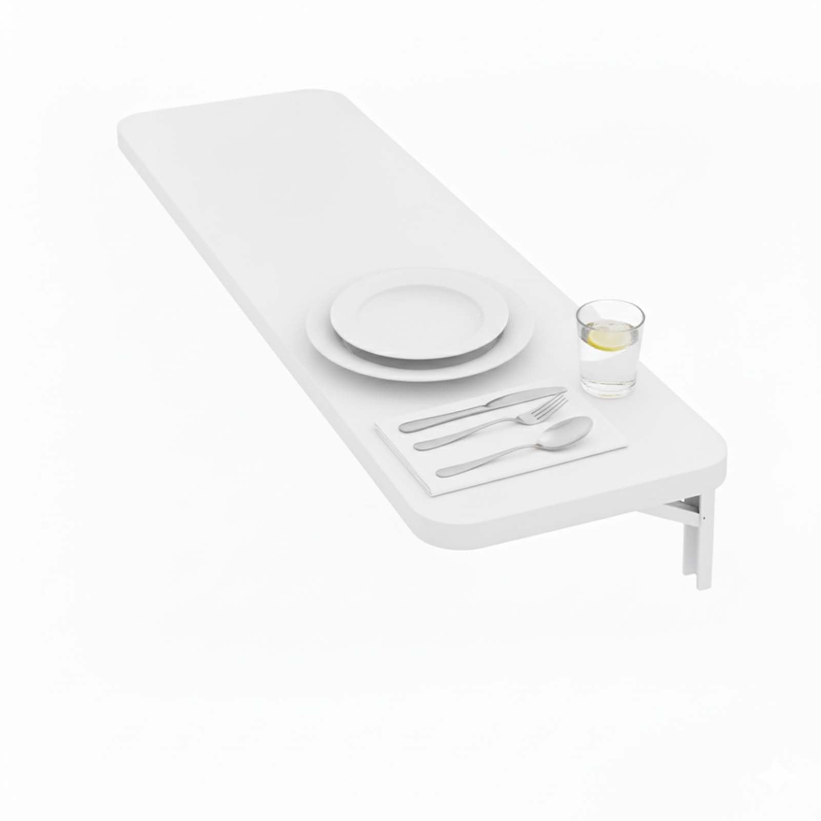 Table pliante compacte gain de place bureau bois flottant