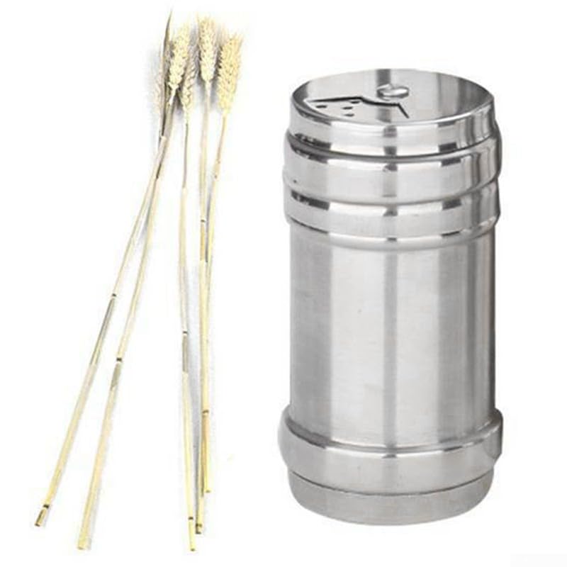 Streamlined Stainless Steel Seasoning Jar Perfect for Storing Common Spices and Herbs (S)