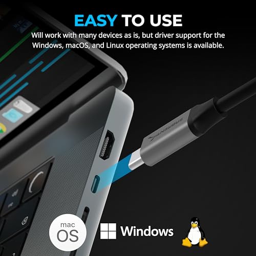 Image of SABRENT USB-C to 2.5Gbps Ethernet Adapter, Aluminum USB-C to RJ45 Network Adapter for MacBook Pro /Air, iPad Pro (2018 & Later), Windows, Linux (NT-25GA)