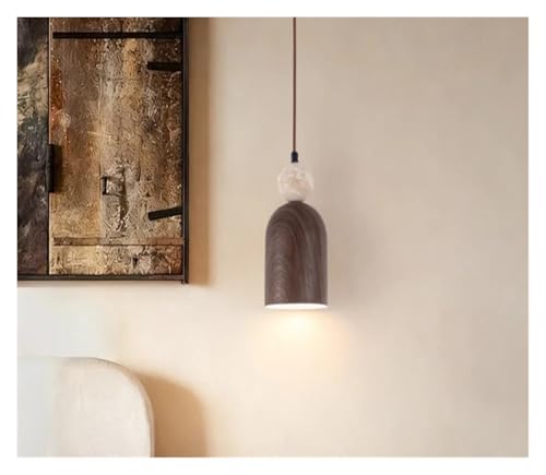 Lustre créatif en travertin naturel et fer noble, suspension LED haut de gamme
