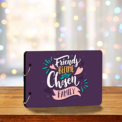 Image of WallDaddy,Scrap Book Photo Album Book Scrapbook for Memories Photo Albums for Photos Collection Slam Book 4x6 5x7 200 Photos Memory Book Size (22 cmx16 cm) (Family Friends), Multicolor, Large