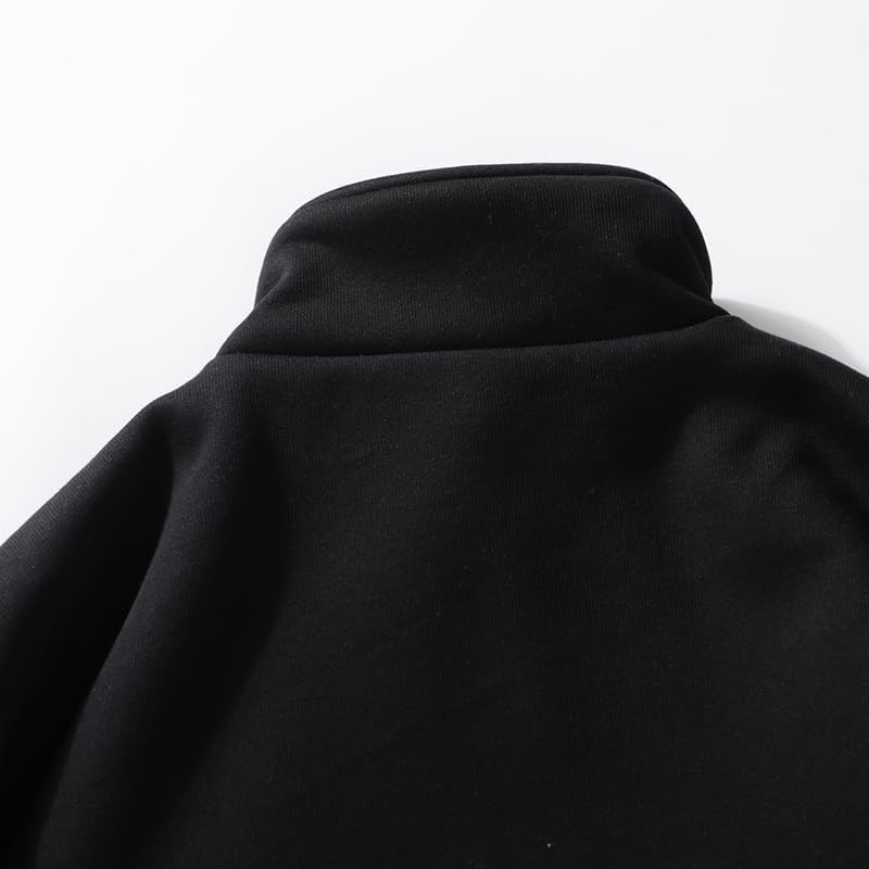 Men's Padded Warm Jacket Spring Coat Full Zipper White Heart Design Casual Sportswear