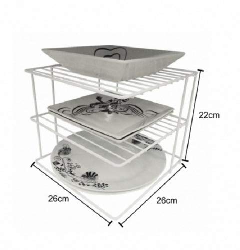 Suporte de Pratos, Quadrado, Branco, DiCarlo