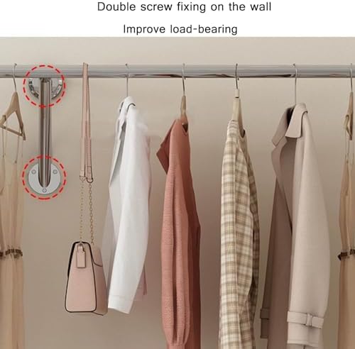 Stainless Steel Wall-Mounted Clothes Bar - Multi-Purpose Garment Rack & Towel Holder, Creative Retail Clothing Display Stand for Boutique & Home Use