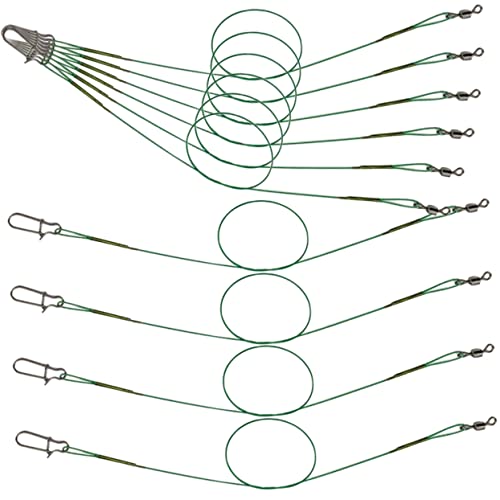 SUPVOX Fishing Wire with Pin 25pcs Fishing Wire Leaders Swivel Design for Bass Carp Trout