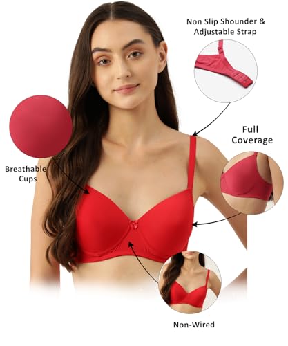Image of LEADING LADY Women's Printed & Solid Lightly Padded T-Shirt Bra