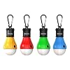 Vdealen LED Tent Lamp, 4 Pieces, Waterproof, Portable Camping Emergency Light, Lantern for Camping (Red & Yellow & Green & Blue)