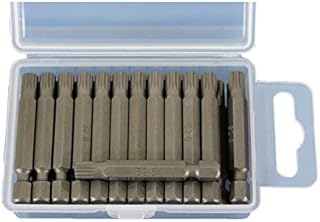 TEMO 25 pc M6 Spline 12 point 2 Inch Screwdriver Insert Bits