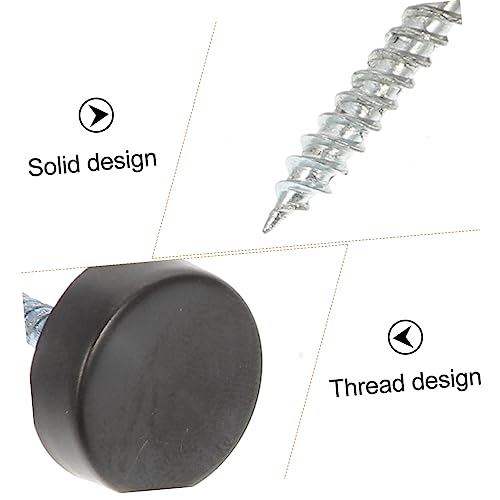 Tornillos de fijación para espejo de acero inoxidable 8 juegos, con cubiertas decorativas miniatura 7