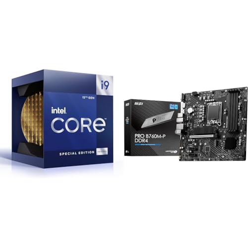 Image of Intel Core i9-12900KS Gaming Desktop Processor + MSI PRO B760M-P DDR4 ProSeries Motherboard