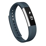 Fitbit Alta Bands,AK Replacement Bands for Fitbit Alta with Metal Clasp (Slate, Large)