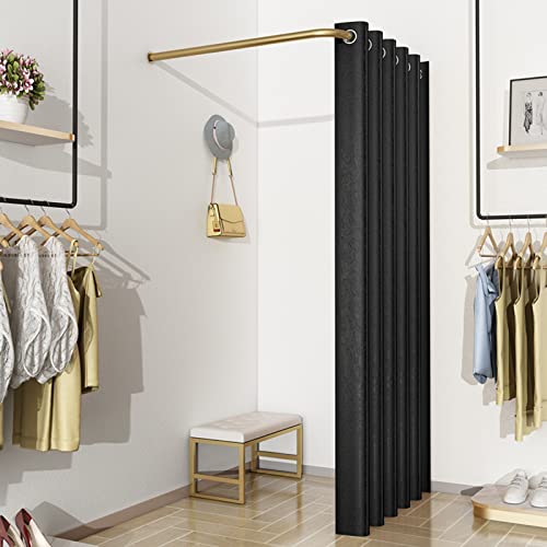 EMENAR Camerino, Camerino En L, Camerino Móvil Portátil, Mampara De Protección De Privacidad para Tienda De Ropa De Oficina (Color : Noir, Size : 80x80cm)