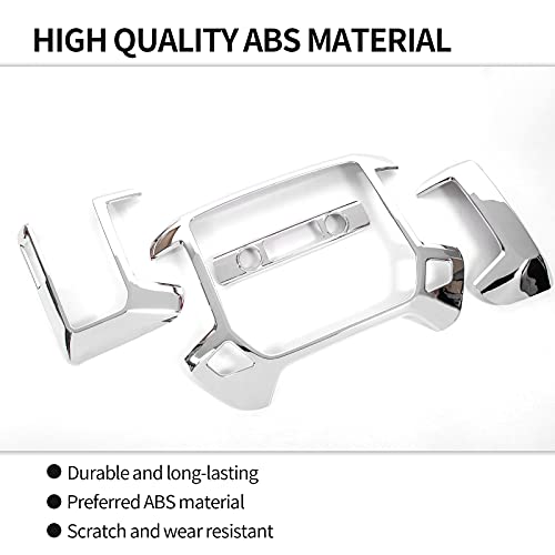 Rt-Tcz For Silverado Dash Panel Trim Cover For Gmc Sierra Chevy Silverado 2014-2017 Chrome Interior Accessories 4Pcs #TOP3