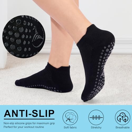 9 Pairs Pilates Grip Socks - Non Slip Socks with Grips for Women, Barre, Yoga4