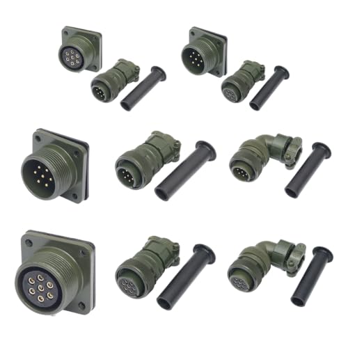 Conector de enchufe de aviación industrial de 7 núcleos Duty MS5015 con mezcla de aluminio 4
