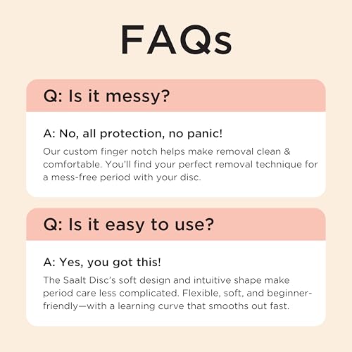 Saalt Menstrual Disc - Soft, Flexible, Reusable Medical-Grade Silicone - Wear for 12 Hours - Holds up to 6 Tampons - Custom Removal Notch - Two Sizes - Menstrual Cup or Tampon Alternative - Made in USA - Lasts 10 Years (Coastal Blue, Regular) (Sunset Coral, Small) - Image 6