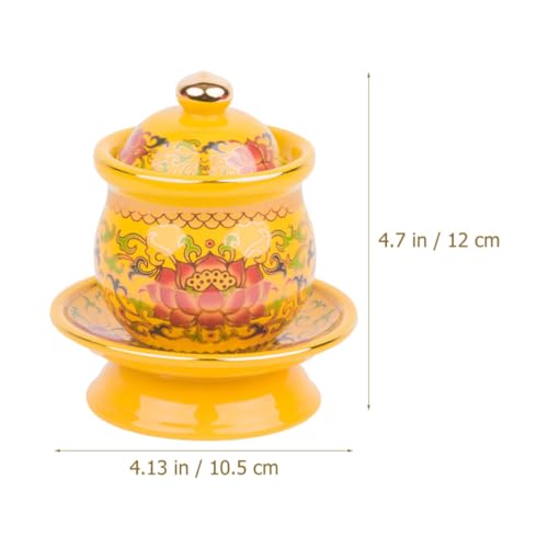Taza cerámica para ofrenda budista que evita filtraciones en tu altar 3