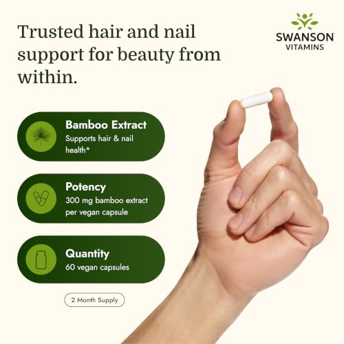 Swanson Bamboo Extract Silica Capsules