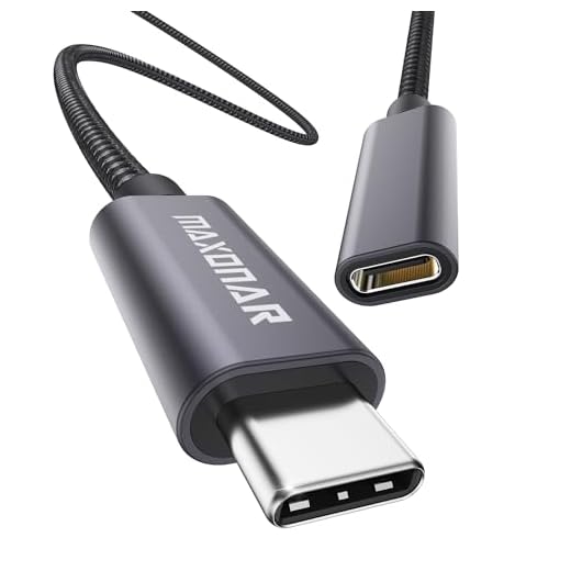 USB C förlängningskabel Belkertech typ C hane till hona förlängningssladd USB 3.1 (5 Gbps) laddning/synkronisera förlängningskabel för Mag-säker trådlös laddare, M1 MacBook Mac mini, USB C HUB, Google Pixel/1,8 m/6 Ft