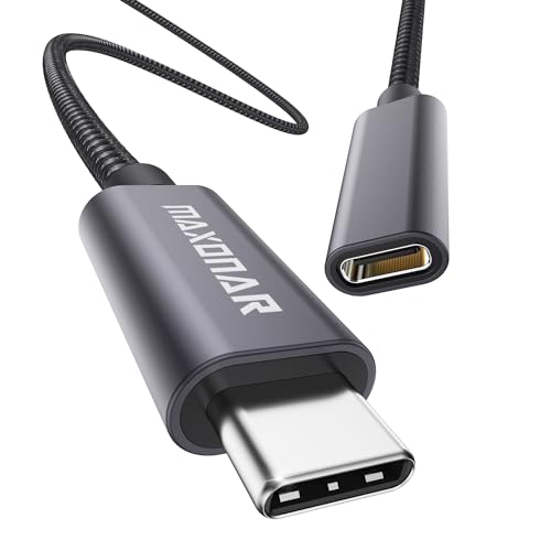 Belker USB C Verl&auml;ngerung 3m/10FT (5Gbit/s) TypC Stecker-Buchse Verl&auml;ngerungskabel 5A Laden Synchronisieren f&uuml;r M2 MacBook Pro Macbook Air 2022 Galaxy S23/S22/S21/Note20 Tab S8 Pixel 7/8 XPS Grau