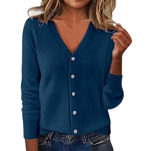 Button Down Cardigan Sweaters for Women Casual Lightweight Soft Knit V Neck Cardigans Sweater Fall Winter Clothes2
